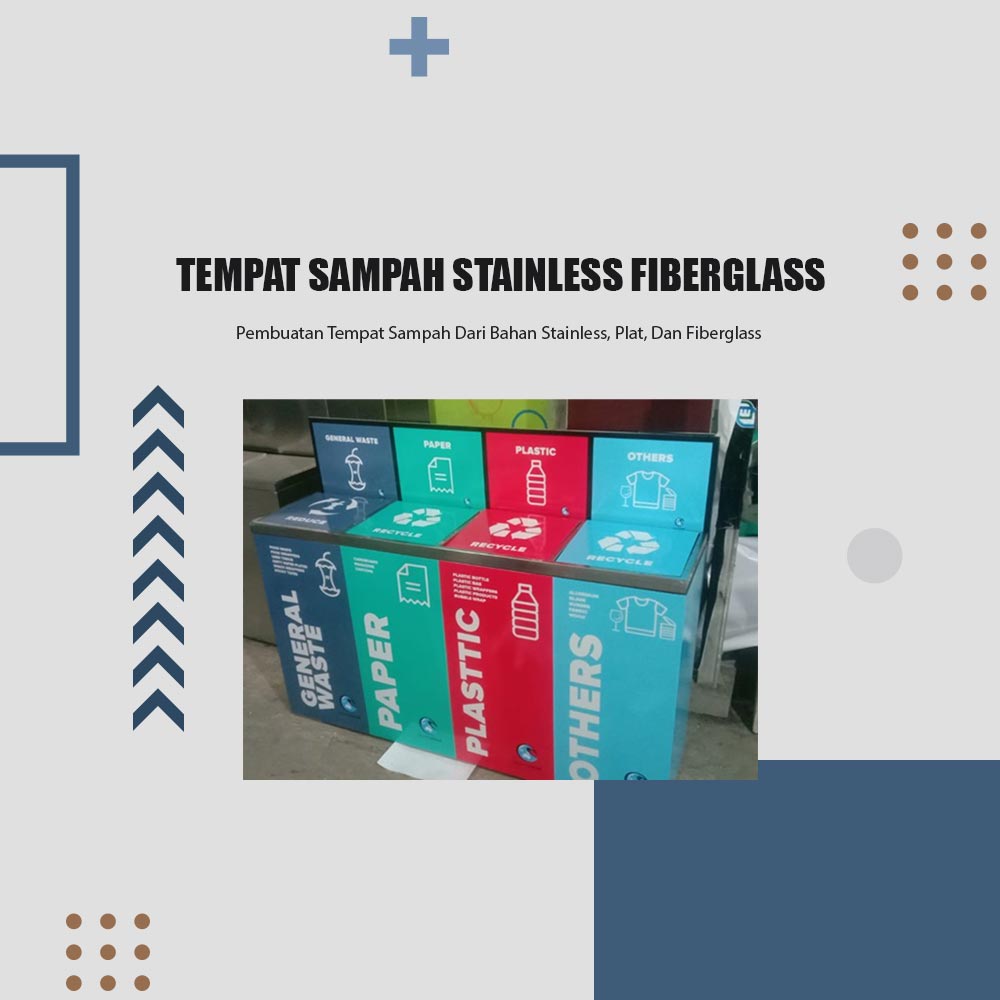 Tempat Sampah Stainless Fiberglass