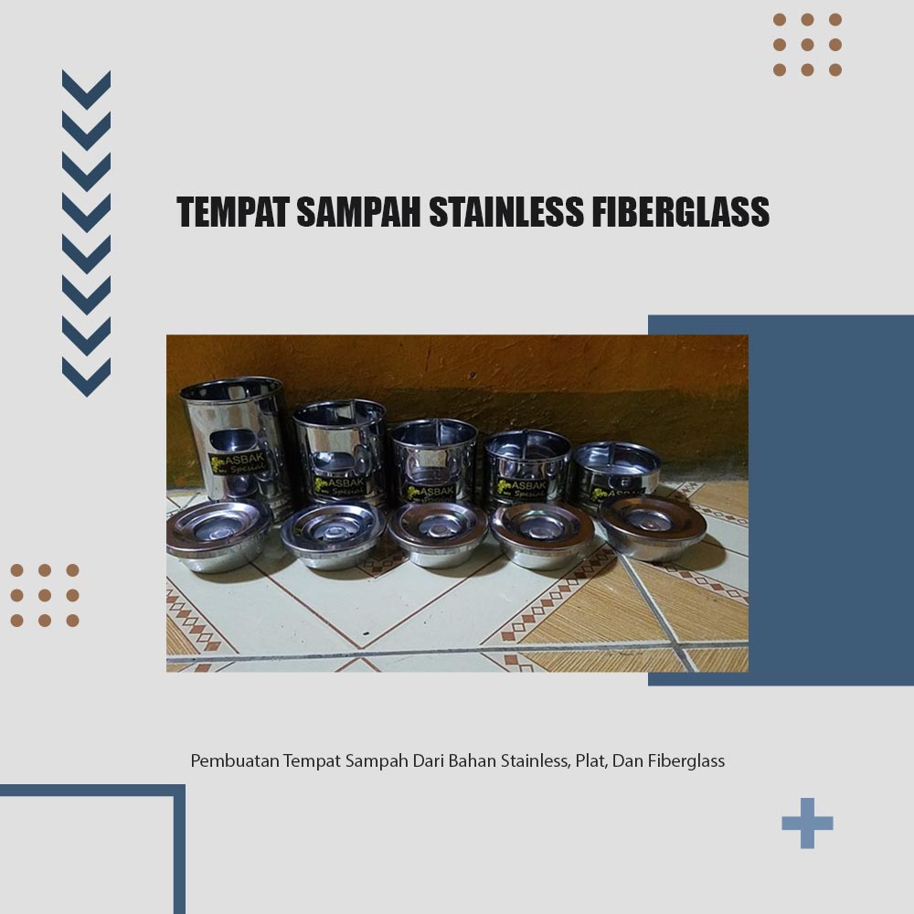 Tempat Sampah Stainless Fiberglass