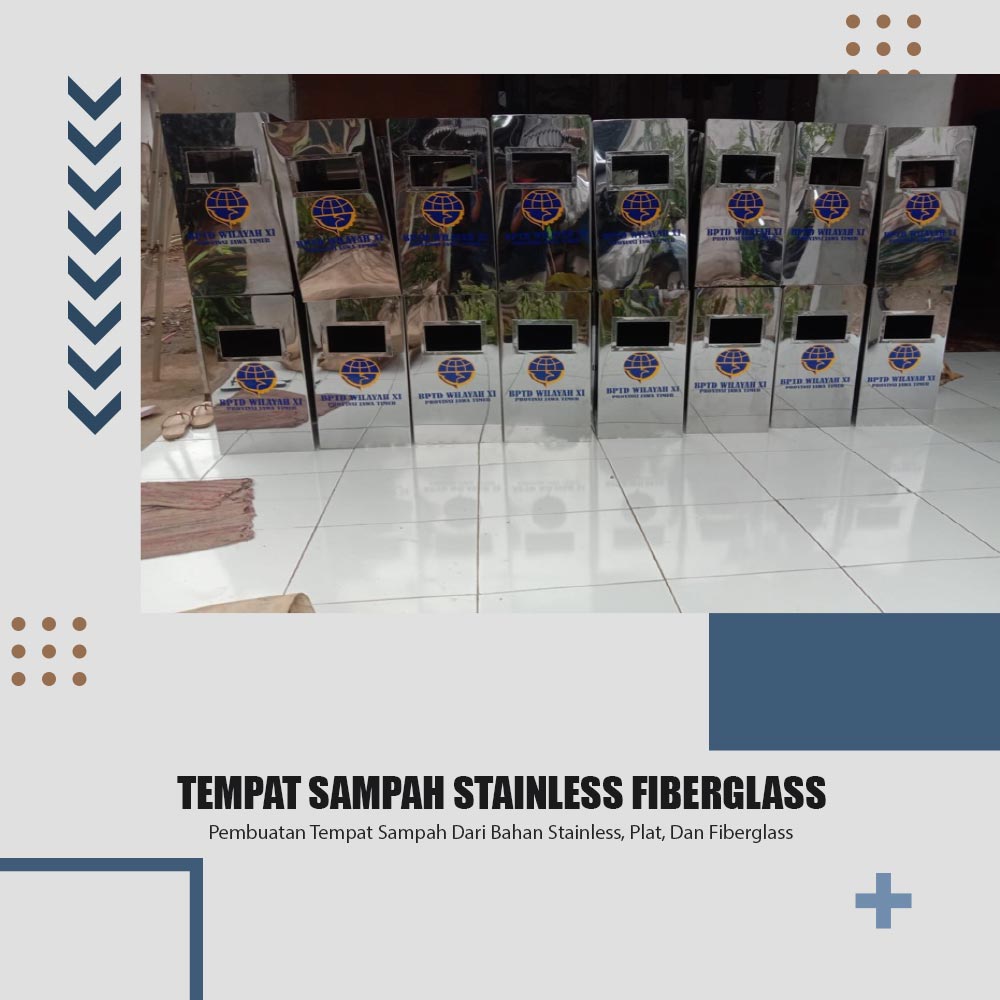 Tempat Sampah Stainless Fiberglass
