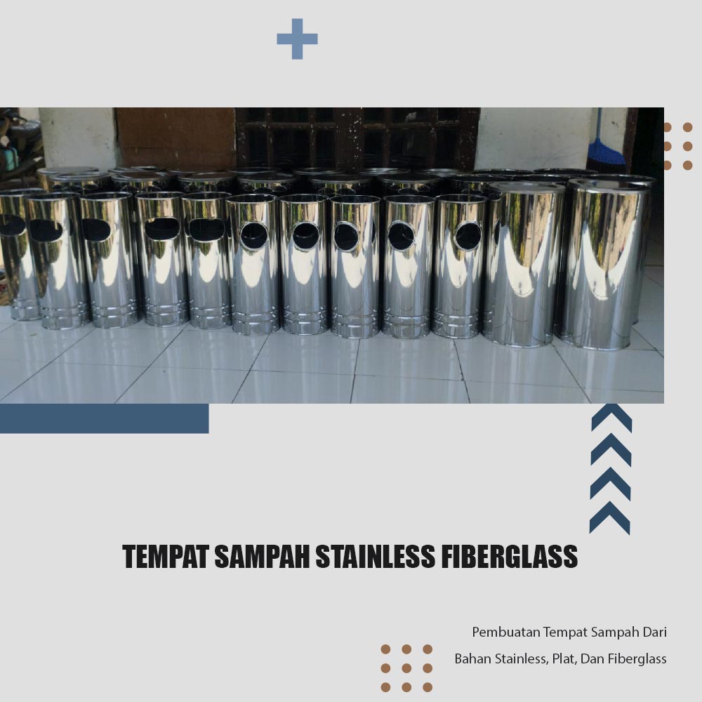 Tempat Sampah Stainless Fiberglass