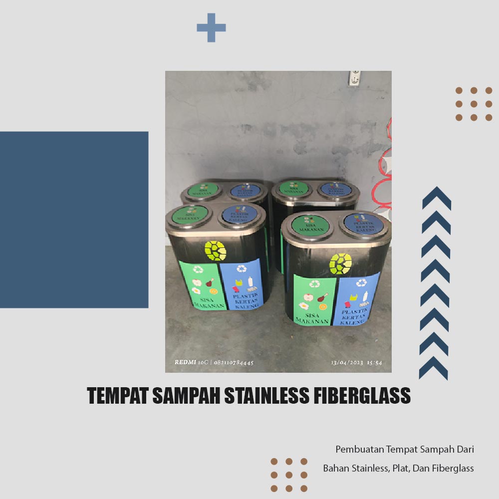 Tempat Sampah Stainless Fiberglass