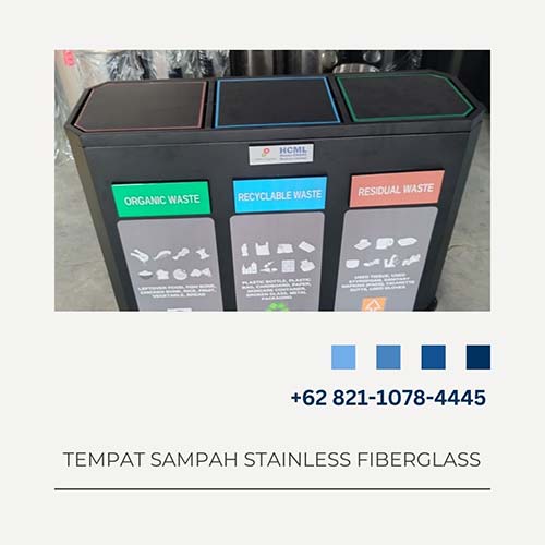 Tempat Sampah Stainless Fiberglass