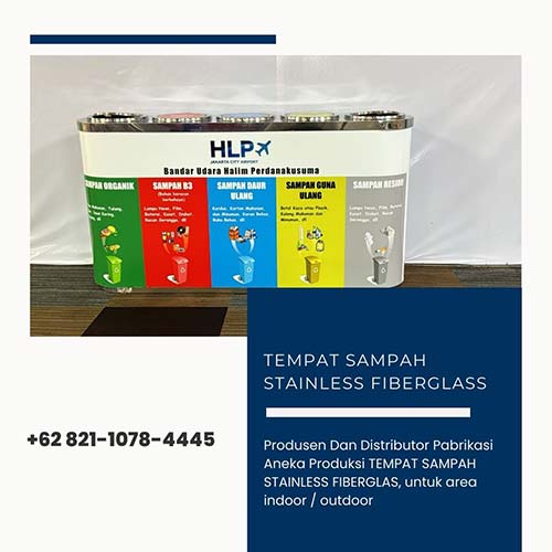 Tempat Sampah Stainless Fiberglass