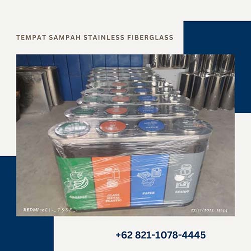 Tempat Sampah Stainless Fiberglass