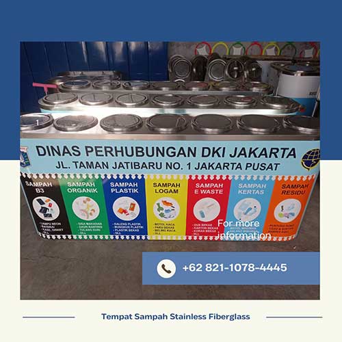 Tempat Sampah Stainless Fiberglass