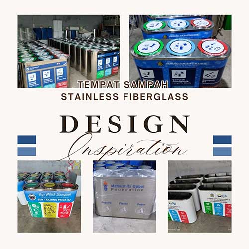 Tempat Sampah Stainless Fiberglass