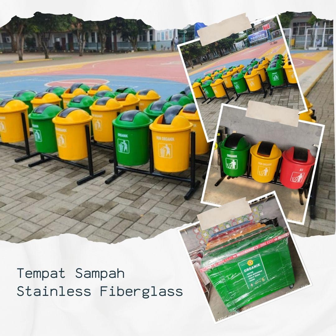 Tempat Sampah Stainless Fiberglass