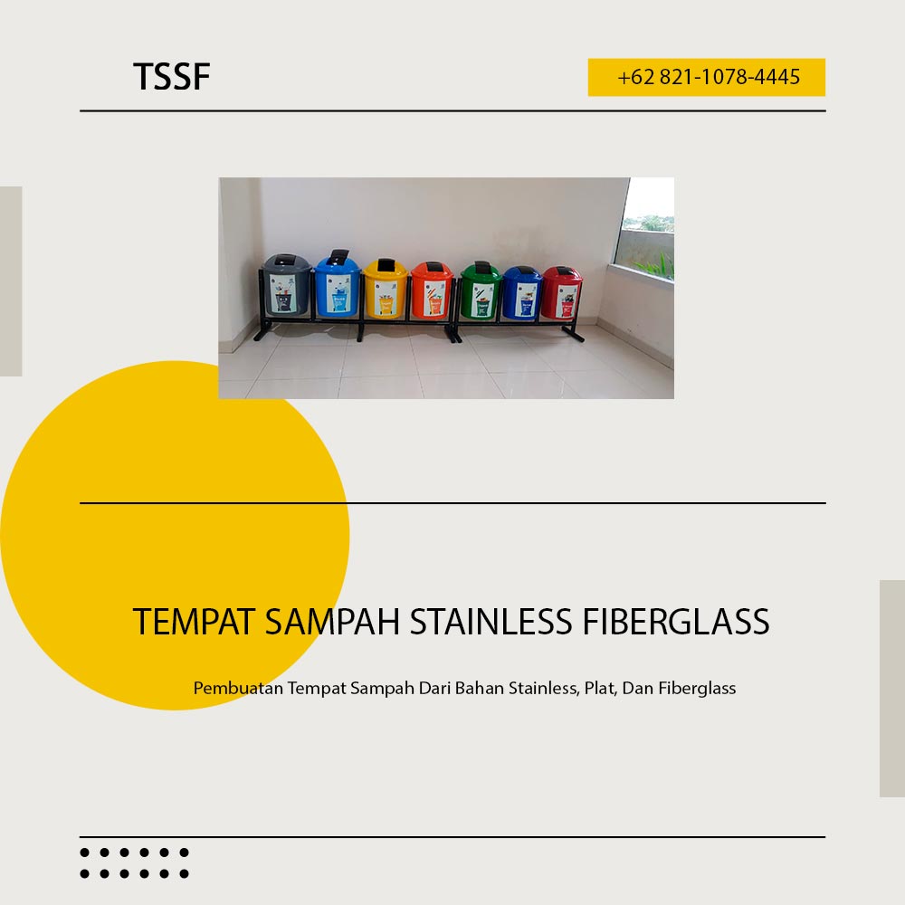 Tempat Sampah Stainless Fiberglass