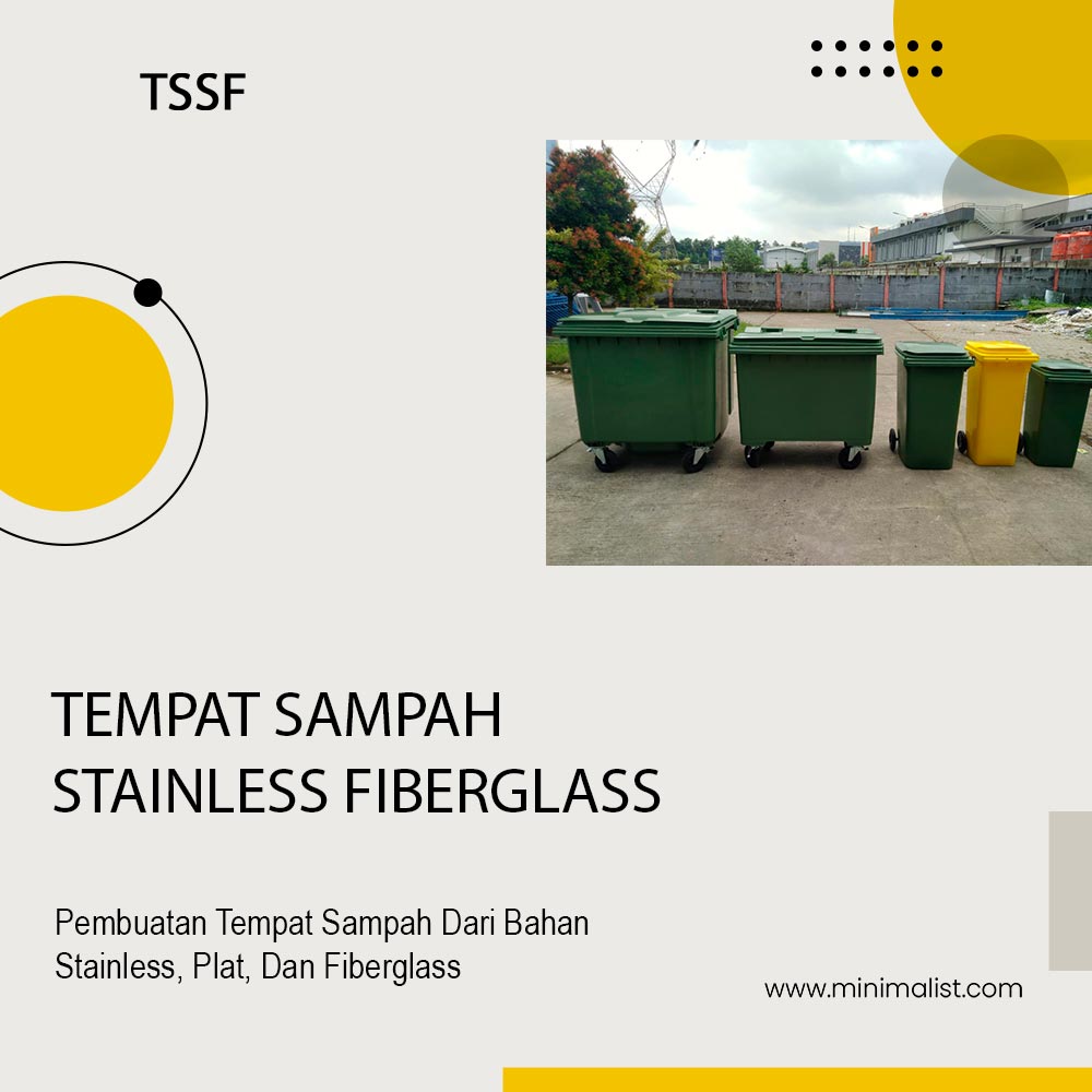 Tempat Sampah Stainless Fiberglass