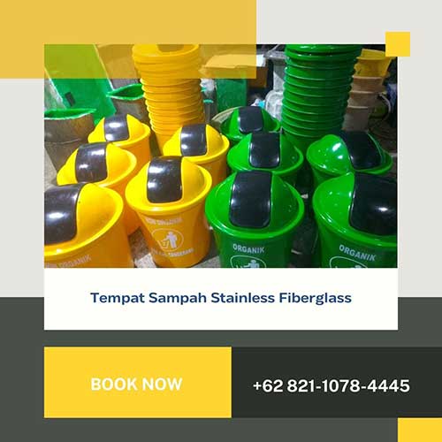Tempat Sampah Stainless Fiberglass